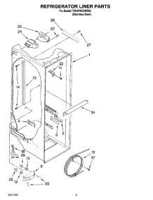 02 - Refrigerator Liner Parts parts for Whirlpool Refrigerator 7ED5FHEXRS00 from AppliancePartsPros.com