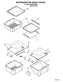 03 - Refrigerator Shelf Parts parts for Whirlpool Refrigerator 7ED5FHEXRS00 from AppliancePartsPros.com