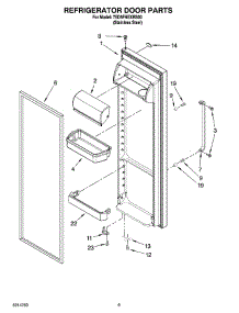 06 - Refrigerator Door Parts parts for Whirlpool Refrigerator 7ED5FHEXRS00 from AppliancePartsPros.com