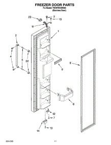 07 - Freezer Door Parts parts for Whirlpool Refrigerator 7ED5FHEXRS00 from AppliancePartsPros.com