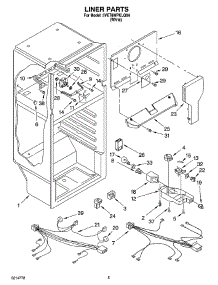 03 - Liner Parts parts for Whirlpool Refrigerator 5VET8WPKLQ04 from AppliancePartsPros.com