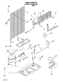 04 - Unit Parts parts for Whirlpool Refrigerator 5VET8WPKLQ04 from AppliancePartsPros.com