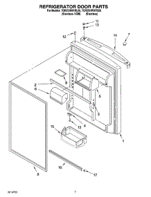 04 - Refrigerator Door Parts parts for Whirlpool Refrigerator 7GR2SHWXRL00 from AppliancePartsPros.com
