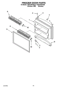 07 - Freezer Door Parts parts for Whirlpool Refrigerator 7GR2SHWXRL00 from AppliancePartsPros.com