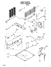 04 - Unit Parts parts for Whirlpool Refrigerator ET8CHEXSQ00 from AppliancePartsPros.com