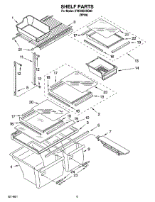 05 - Shelf Parts parts for Whirlpool Refrigerator ET8CHEXSQ00 from AppliancePartsPros.com