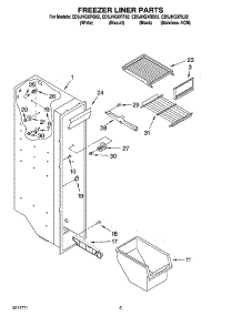 04 - Freezer Liner Parts parts for Whirlpool Refrigerator ED5JHGXRQ02 from AppliancePartsPros.com