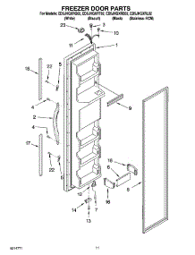 07 - Freezer Door Parts parts for Whirlpool Refrigerator ED5JHGXRQ02 from AppliancePartsPros.com