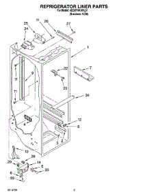 02 - Refrigerator Liner Parts parts for Whirlpool Refrigerator 6ED2FHKXRL01 from AppliancePartsPros.com