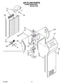 07 - Air Flow Parts parts for Whirlpool Refrigerator 6ED2FHKXRL01 from AppliancePartsPros.com