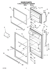 02 - Door Parts parts for Whirlpool Refrigerator ET8AHMXRQ00 from AppliancePartsPros.com