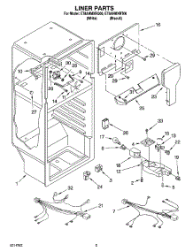 03 - Liner Parts parts for Whirlpool Refrigerator ET8AHMXRQ00 from AppliancePartsPros.com