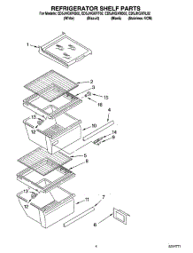03 - Refrigerator Shelf Parts parts for Whirlpool Refrigerator ED5JHGXRT02 from AppliancePartsPros.com
