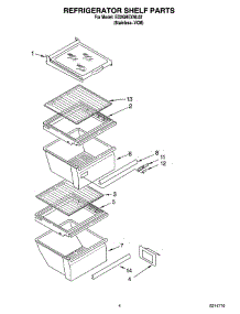 03 - Refrigerator Shelf Parts parts for Whirlpool Refrigerator ED2GHEXNL02 from AppliancePartsPros.com