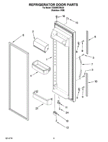 06 - Refrigerator Door Parts parts for Whirlpool Refrigerator ED2GHEXNL02 from AppliancePartsPros.com