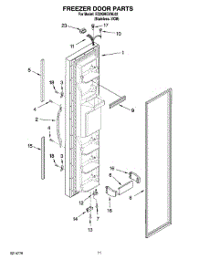 07 - Freezer Door Parts parts for Whirlpool Refrigerator ED2GHEXNL02 from AppliancePartsPros.com
