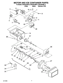 05 - Motor And Ice Container Parts parts for Whirlpool Refrigerator ED5VHGXML12 from AppliancePartsPros.com