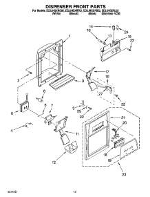 08 - Dispenser Front Parts parts for Whirlpool Refrigerator ED2JHGXRB02 from AppliancePartsPros.com