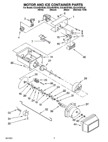 05 - Motor And Ice Container Parts parts for Whirlpool Refrigerator ED2JHGXRQ02 from AppliancePartsPros.com