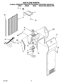09 - Air Flow Parts parts for Whirlpool Refrigerator ED5PHAXST00 from AppliancePartsPros.com