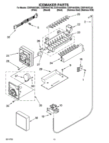 12 - Icemaker Parts, Optional Parts (Not Included) parts for Whirlpool Refrigerator ED5PHAXST00 from AppliancePartsPros.com