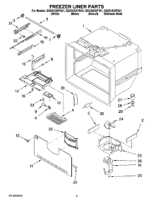 02 - Freezer Liner Parts parts for Whirlpool Refrigerator GB2SHDXPB01 from AppliancePartsPros.com