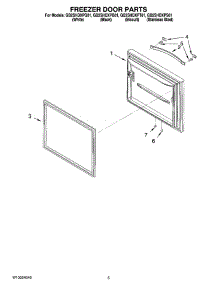 03 - Freezer Door Parts parts for Whirlpool Refrigerator GB2SHDXPB01 from AppliancePartsPros.com