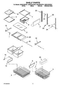 07 - Shelf Parts parts for Whirlpool Refrigerator GB2SHDXPB01 from AppliancePartsPros.com