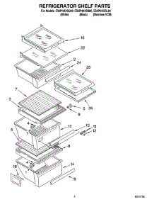 03 - Refrigerator Shelf Parts parts for Whirlpool Refrigerator ES5PHAXSL00 from AppliancePartsPros.com