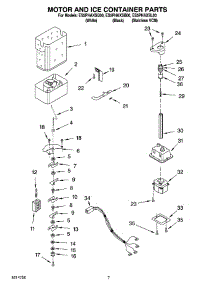 05 - Motor And Ice Container Parts parts for Whirlpool Refrigerator ES5PHAXSL00 from AppliancePartsPros.com