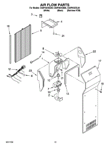 09 - Air Flow Parts parts for Whirlpool Refrigerator ES5PHAXSL00 from AppliancePartsPros.com