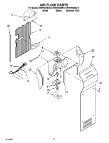 10 - Air Flow Parts parts for Whirlpool Refrigerator ED5VHGXMQ12 from AppliancePartsPros.com