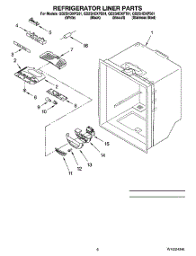 04 - Refrigerator Liner Parts parts for Whirlpool Refrigerator GB2SHDXPQ01 from AppliancePartsPros.com