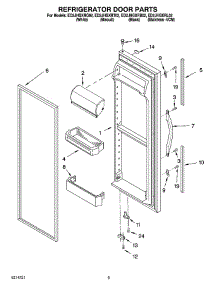 06 - Refrigerator Door Parts parts for Whirlpool Refrigerator ED2JHGXRT02 from AppliancePartsPros.com