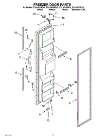 07 - Freezer Door Parts parts for Whirlpool Refrigerator ED2JHGXRT02 from AppliancePartsPros.com