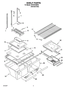 03 - Shelf Parts parts for Whirlpool Refrigerator GT2SHKXMS04 from AppliancePartsPros.com