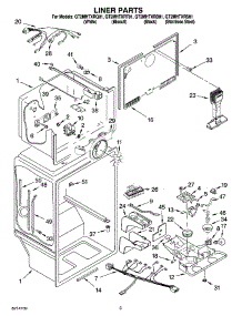 02 - Liner Parts parts for Whirlpool Refrigerator GT2MHTXRS01 from AppliancePartsPros.com