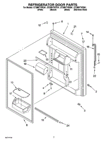 04 - Refrigerator Door Parts parts for Whirlpool Refrigerator GT2MHTXRS01 from AppliancePartsPros.com