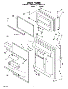 02 - Door Parts parts for Whirlpool Refrigerator GT9MHTXRT00 from AppliancePartsPros.com