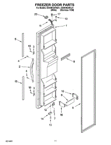 07 - Freezer Door Parts parts for Whirlpool Refrigerator ED5NHGXRL01 from AppliancePartsPros.com