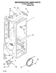 02 - Refrigerator Liner Parts parts for Whirlpool Refrigerator ED5PHEXRL02 from AppliancePartsPros.com