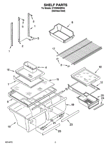 03 - Shelf Parts parts for Whirlpool Refrigerator GT2SHMXMS04 from AppliancePartsPros.com