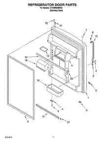 04 - Refrigerator Door Parts parts for Whirlpool Refrigerator GT2SHMXMS04 from AppliancePartsPros.com