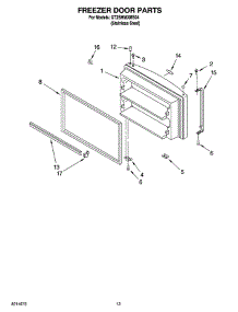 07 - Freezer Door Parts parts for Whirlpool Refrigerator GT2SHMXMS04 from AppliancePartsPros.com