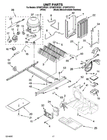 11 - Unit Parts parts for Whirlpool Refrigerator GF6NFEXRB01 from AppliancePartsPros.com