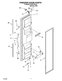 07 - Freezer Door Parts parts for Whirlpool Refrigerator ED5PHEXRL02 from AppliancePartsPros.com