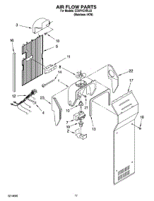 10 - Air Flow Parts parts for Whirlpool Refrigerator ED5PHEXRL02 from AppliancePartsPros.com