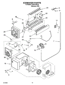 12 - Icemaker Parts, Optional Parts parts for Whirlpool Refrigerator ED5PHEXRL02 from AppliancePartsPros.com