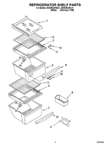 03 - Refrigerator Shelf Parts parts for Whirlpool Refrigerator ED5NHGXRQ01 from AppliancePartsPros.com