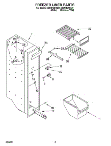 04 - Freezer Liner Parts parts for Whirlpool Refrigerator ED5NHGXRQ01 from AppliancePartsPros.com